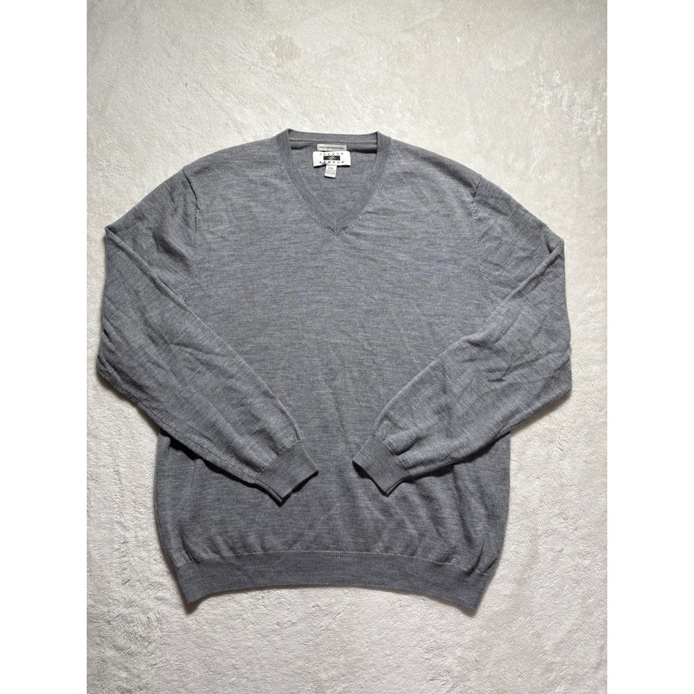 Joseph Abound Extra Fine 100% Merino Wool V Neck Sweater Size XXL